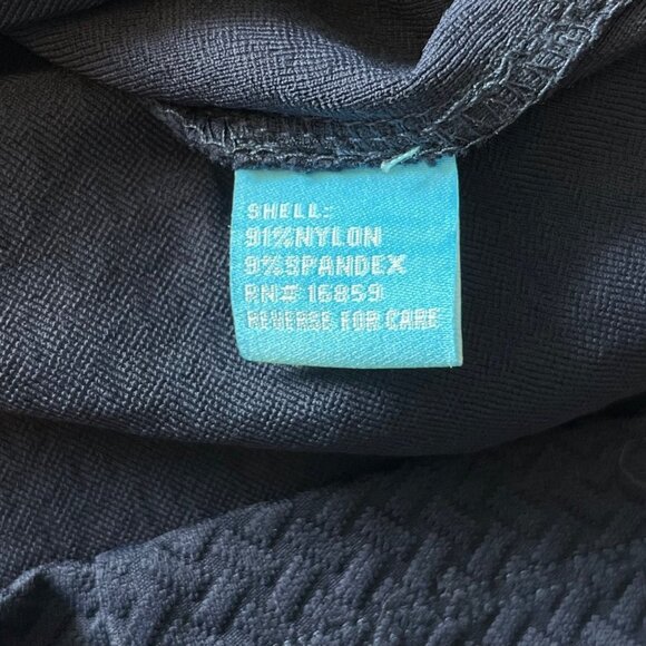 J McLaughlin Darcy Dress‎ Navy Herringbone Textured Bodycon Knee Length Size Med - Picture 10 of 11